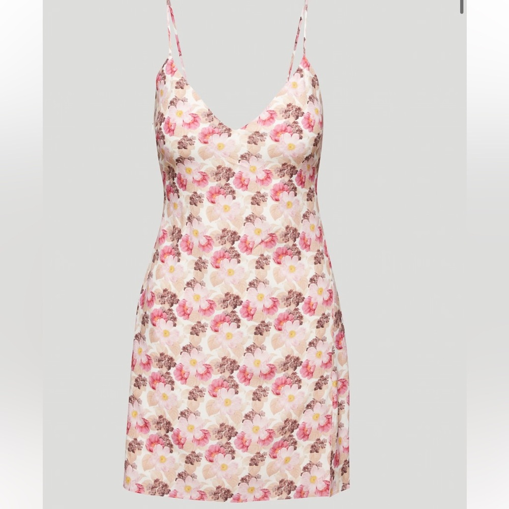 Wilfred Pink Floral Slip Dress